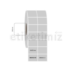 40x30 mm 2'li Aralıklı Silvermat Etiket