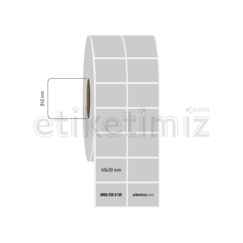 40x30 mm 2'li Aralıklı Silvermat Etiket 40x30 mm 2'li Aralıklı Silvermat Etiket