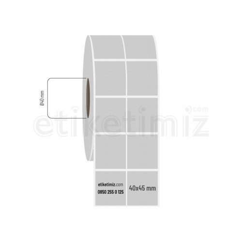 40x45 mm 2'li Aralıklı Silvermat Etiket