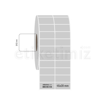 45x20 mm 2'li Aralıklı Silvermat Etiket 45x20 mm 2'li Aralıklı Silvermat Etiket