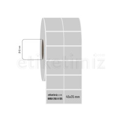 45x35 mm 2'li Aralıklı Silvermat Etiket