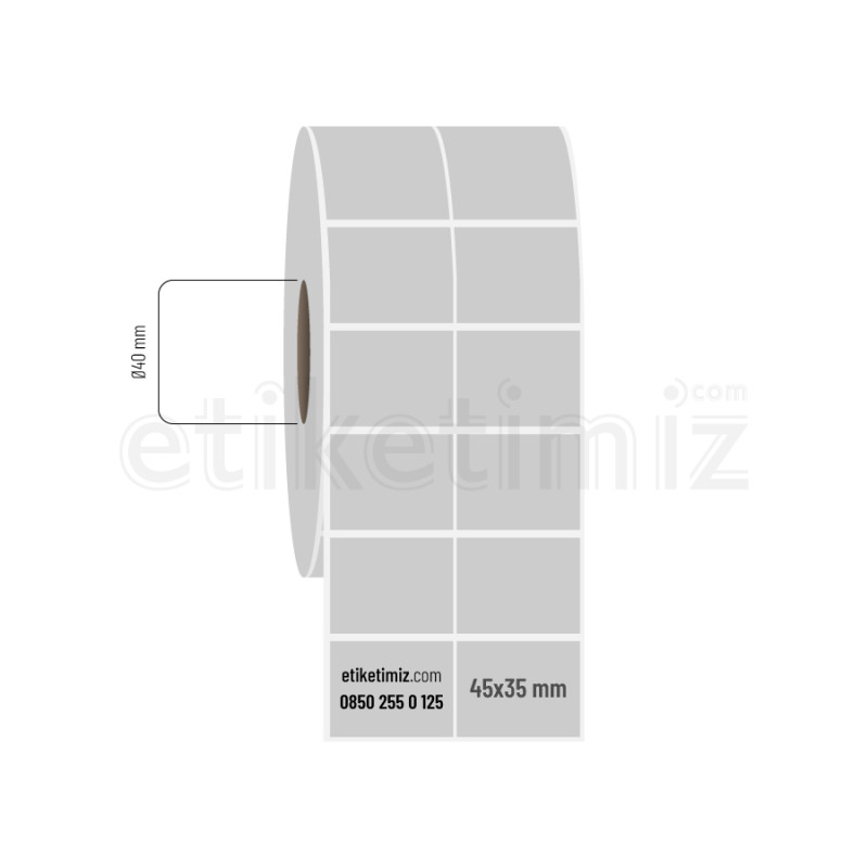 45x35 mm 2'li Aralıklı Silvermat Etiket 45x35 mm 2'li Aralıklı Silvermat Etiket