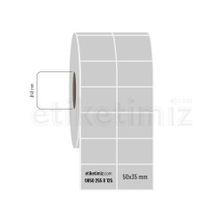 50x35 mm 2'li Aralıklı Silvermat Etiket