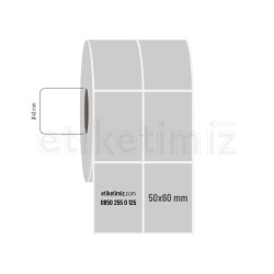 50x60 mm 2'li Aralıklı Silvermat Etiket