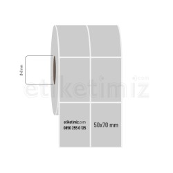 50x70 mm 2'li Aralıklı Silvermat Etiket