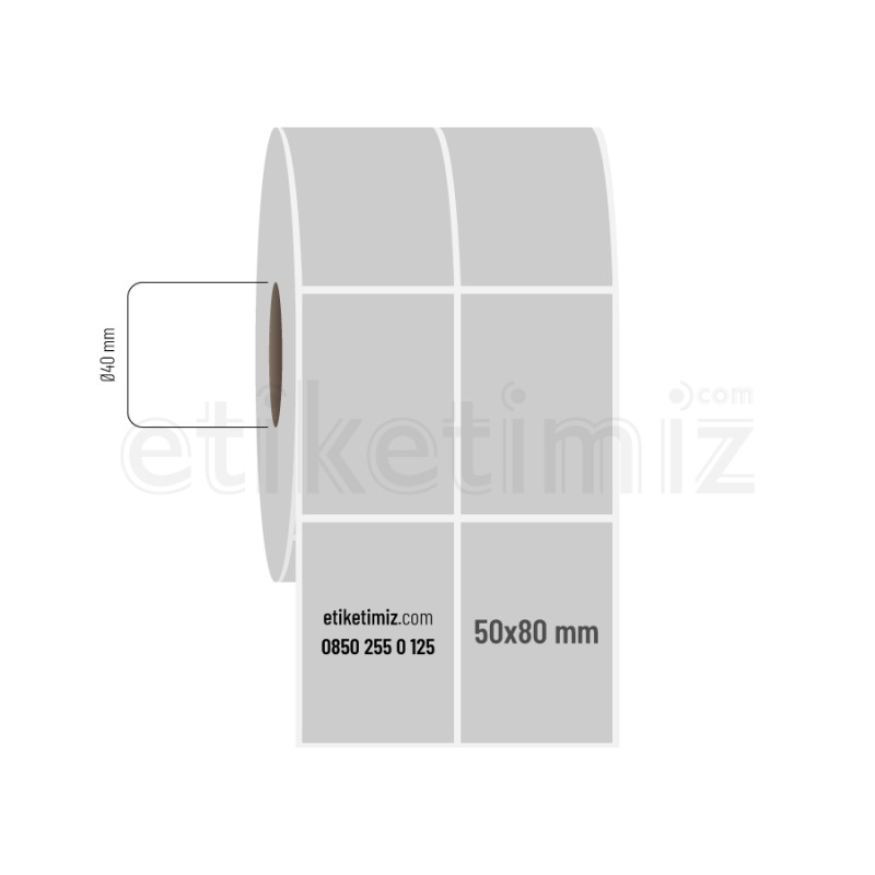 50x80 mm 2'li Aralıklı Silvermat Etiket 50x80 mm 2'li Aralıklı Silvermat Etiket