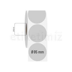 95 mm Yuvarlak Silvermat Etiket