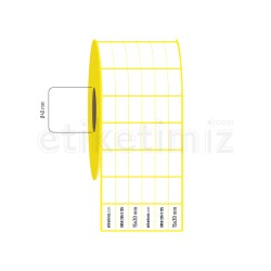 15x30 mm 6'lı Bitişik Kuşe Etiket