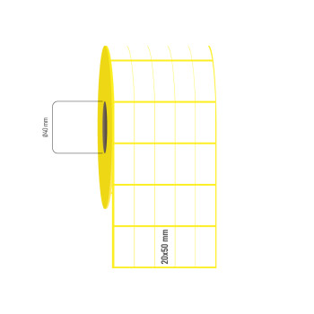 20x50 mm 5'li Bitişik Vellum Etiket 20x50 mm 5'li Bitişik Vellum Etiket