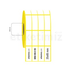 25x65 mm 4'lü Aralıklı Lamine Termal Etiket