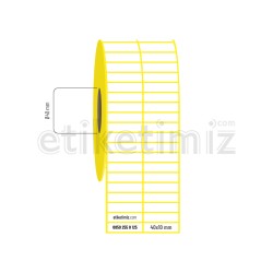 40x10 mm 2'li Aralıklı Kuşe Etiket