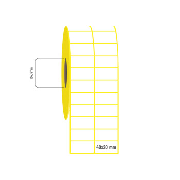 40x20 mm 2'li Aralıklı Vellum Etiket
