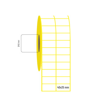 40x25 mm 2'li Aralıklı Vellum Etiket