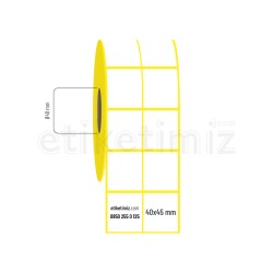 40x45 mm 2'li Aralıklı Kuşe Etiket