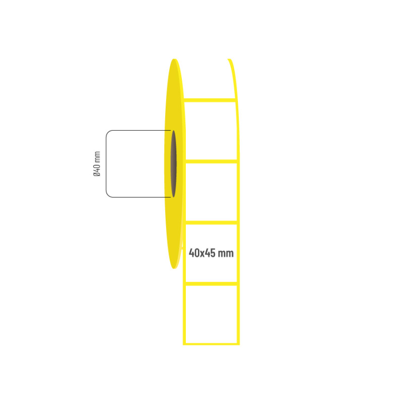 40x45 mm Lamine Termal Etiket