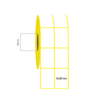 45x90 mm 2'li Aralıklı Vellum Etiket