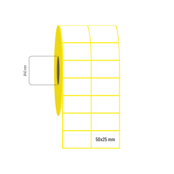 50x25 mm 2'li Aralıklı Vellum Etiket