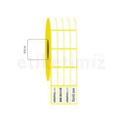 15x45 mm 4'lü Aralıklı Kuşe Etiket