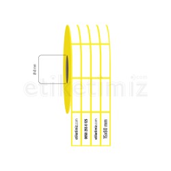 15x60 mm 4'lü Aralıklı Kuşe Etiket