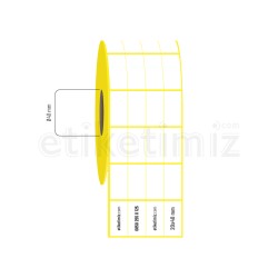 20x40 mm 4'lü Bitişik Kuşe Etiket