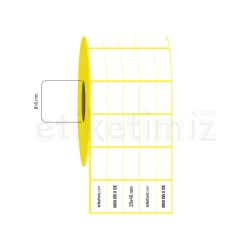 20x40 mm 5'li Bitişik Kuşe Etiket