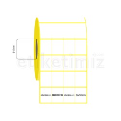 25x40 mm 4'lü Bitişik Kuşe Etiket