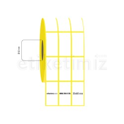 30x60 mm 3'lü Aralıklı Vellum Etiket