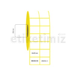 40x30 mm 2'li Aralıklı Kuşe Etiket