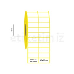 45x20 mm 2'li Aralıklı Kuşe Etiket