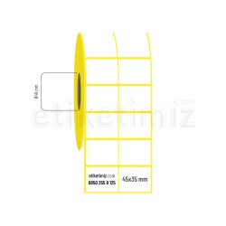 45x35 mm 2'li Aralıklı Kuşe Etiket