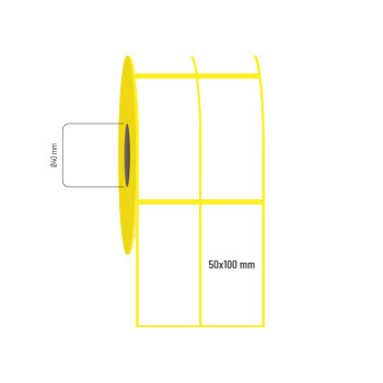 50x100 mm 2'li Aralıklı Vellum Etiket