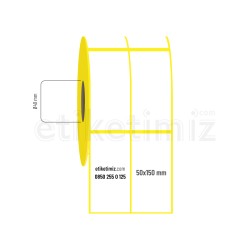 50x150 mm 2'li Aralıklı Kuşe Etiket