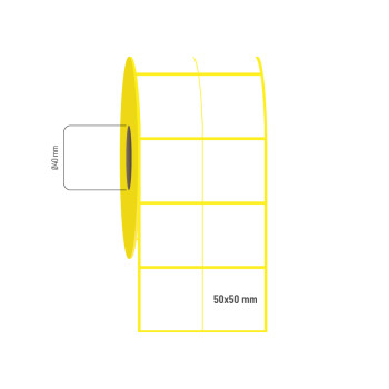 50x50 mm 2'li Bitişik Vellum Etiket
