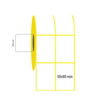 50x80 mm 2'li Aralıklı Vellum Etiket