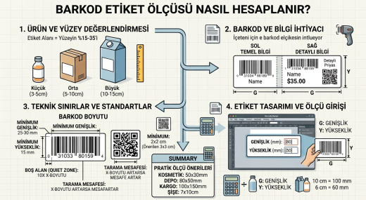 Barkod Etiket Ölçüsü Nasıl Hesaplanır?