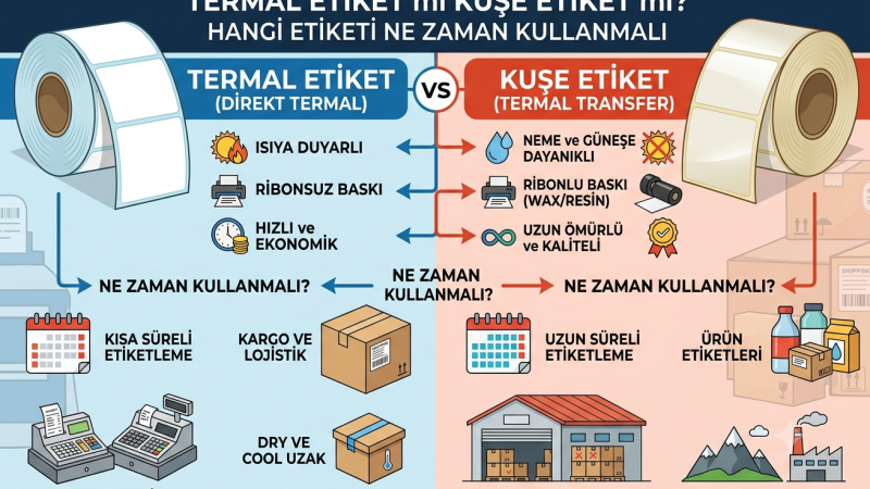 Termal Etiket mi Kuşe Etiket mi?