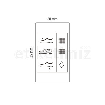 20x35 mm Ayakkabı Etiketi - Kumaş, Kumaş, Diğer 20x35 mm Ayakkabı Etiketi - Kumaş, Kumaş, Diğer