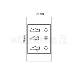 20x35 mm Ayakkabı Etiketi - Diğer, Kumaş, Diğer 20x35 mm Ayakkabı Etiketi - Diğer, Kumaş, Diğer