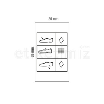 20x35 mm Ayakkabı Etiketi - Diğer, Kumaş, Diğer 20x35 mm Ayakkabı Etiketi - Diğer, Kumaş, Diğer
