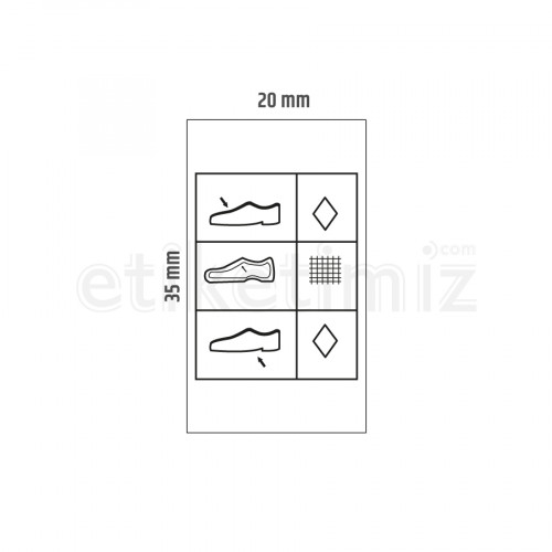 20x35 mm Ayakkabı Etiketi - Diğer, Kumaş, Diğer