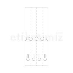 25x254 mm 4'lü Bitişik Fidan Etiketi