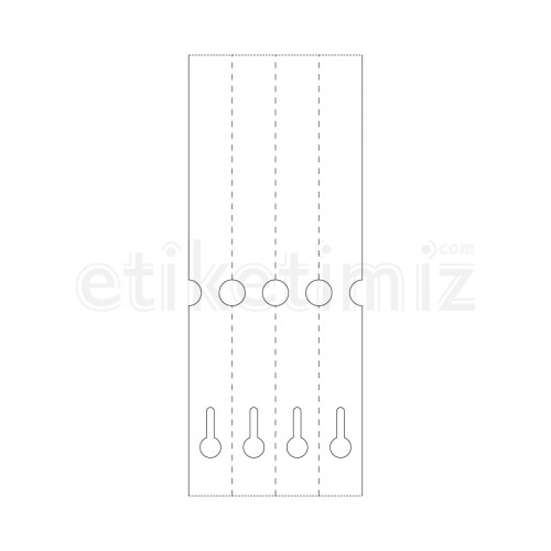 25x254 mm 4'lü Bitişik Fidan Etiketi