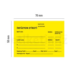 70x50 mm İnfüzyon Etiketi