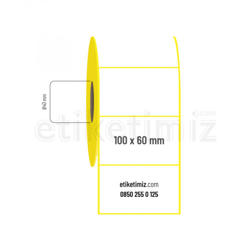 100x60 mm Eco Termal Etiket