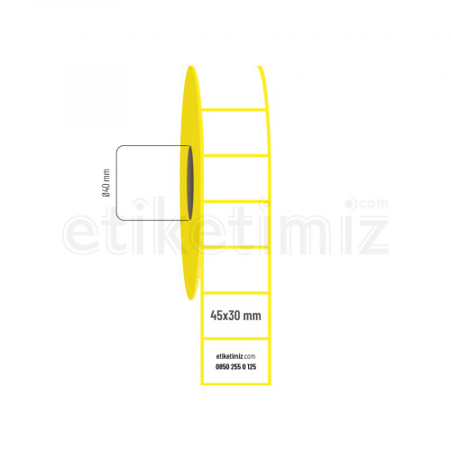 45x30 mm Eco Termal Etiket