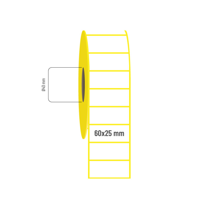 60x25 mm Termal Etiket
