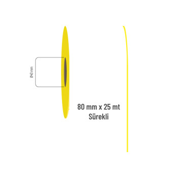 80 mm x 25 mt Sürekli Termal Etiket 80 mm x 25 mt Sürekli Termal Etiket