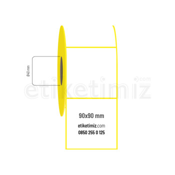 90x90 mm Termal Etiket 90x90 mm Termal Etiket