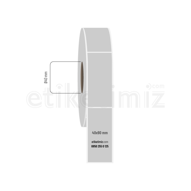 40x90 mm Silvermat Etiket 40x90 mm Silvermat Etiket