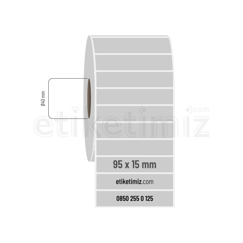 95x15 mm Silvermat Etiket 95x15 mm Silvermat Etiket